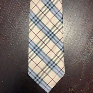 Men's Burberry tie (white, blue, cream)
